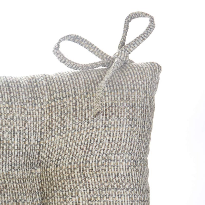 Klear Vu Omega Non-Slip Rocking Chair Cushion Set, Assembled in USA, Thick Padding & Tufted Design, Includes Seat Pad & Back Pillow with Ties, 17x17 Inches, 2-Piece Set, Tyson Natural - Image 3